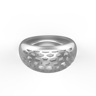 hexa anel jóias x cultos hexagonal 3d print model - Mito3D