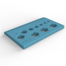 hexa ferramenta chave inglesa polegada regra bolso prático 3d print model - Mito3D