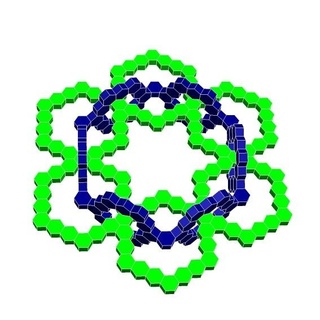 hexacyclic link 2 structural geometry math model stem education geometric topology 3d print model - Mito3D