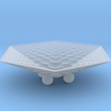 hexafractalbowl home bowl vase tumbler 3d print model - Mito3D
