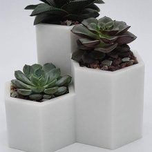 hexagon 3 tier succulent planter poly 3d print model - Mito3D