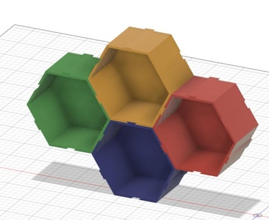 Hexagon Box Zuhause Haus 3d print model - Mito3D