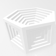 hexagone boîte art 3d print model - Mito3D