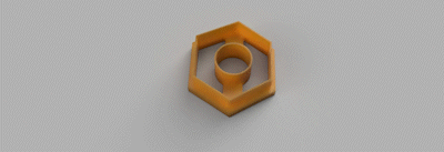 Hexagon Kreis Cutter Mitte Polymer Schmuck 3d print model - Mito3D