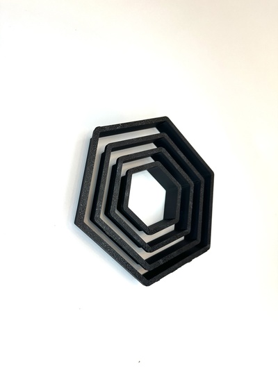 hexagon plätzchen cutter einstellen 3d print model - Mito3D
