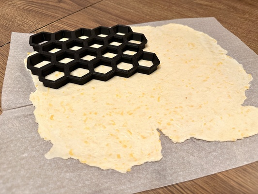 hexágono galleta cortador residuos horneando teselado 3d print model - Mito3D