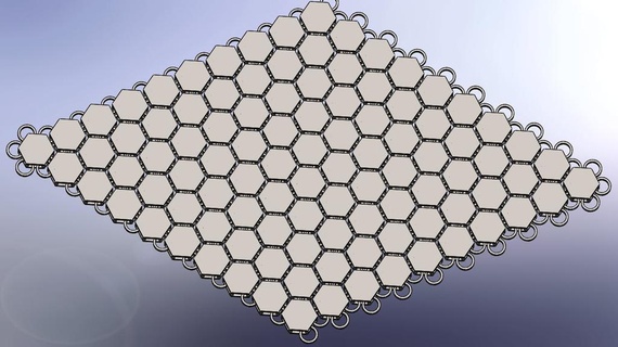 Hexagon Stoff Design Mode Zubehör 3d print model - Mito3D