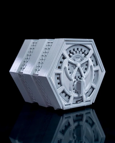 hexagone orienté boîte accueil maison maillage équipement articulé 3d print model - Mito3D