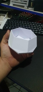 hexagone rhombe pot fleur art 3d print model - Mito3D