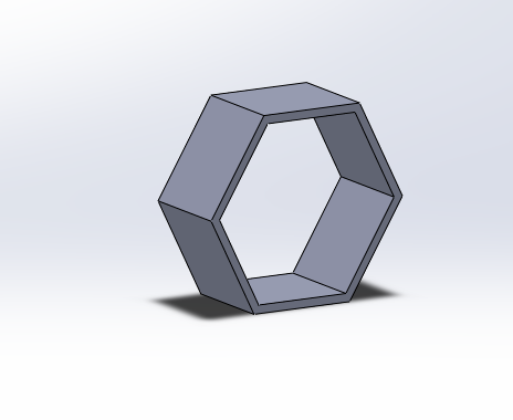 hexagon shelf geometric 3D print model - Mito3D