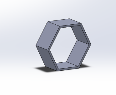 Hexagon Regal Regal Hexagon geometrisch 3d print model - Mito3D