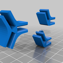 hexagon shelf brackets short version bracket 3d print model - Mito3D