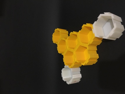 hexagon shelf tool box 3d print model - Mito3D