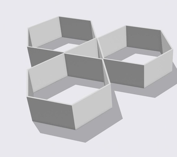 altıgen raflar mobilya depolama 3d print model - Mito3D