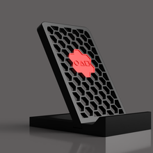 hexágono diapositiva móvil teléfono estante soporte logos artilugio maleficio voron calamar juego 3d print model - Mito3D