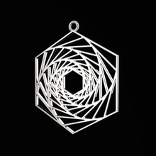 hexagone spirale pendentif 3d impression modèle bijoux 3d print model - Mito3D