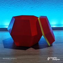 Hexagon Vase Gadget Spielzeug Pflanze 3d niedrig poly 3d print model - Mito3D