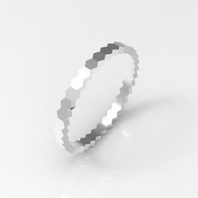 hexagon wedding rings jewelry ring alliance tape rush art jewel jewellery circle gold casting wax bee honey 3d print model - Mito3D