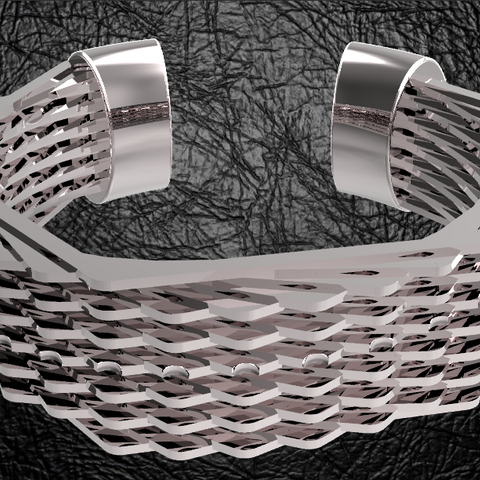 hexagonal bracelet jewelry modern elegant fashion 3D print model - Mito3D