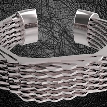 hexagonal bracelet bijoux moderne élégant la mode 3d print model - Mito3D
