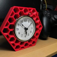 hexagonal de l'horloge la maison 3d print model - Mito3D