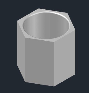 sechseckig Beton Tasse Schimmel Silizium Silikon Kerze 3d print model - Mito3D