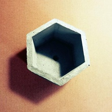 hexagonal de concreto pote molde a casa jardim vaso flores arte especificamente moldes 3d print model - Mito3D