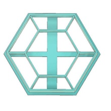 hexagonal diamante cortador de fondant ferramenta princesa cookie corte 3d print model - Mito3D