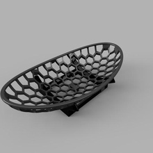 hexagonal fruit basket hex bowl basketball fruits 3d print model - Mito3D
