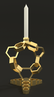 hexagonal caótico candelero Arte 3d print model - Mito3D