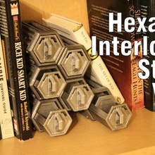hexagonal interlocking storage vessel home 3d printer box modular no support organization organizer tools holder toys useful 3d print model - Mito3D
