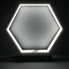 hexagonal LED lampe hexagone foudre 3d print model - Mito3D