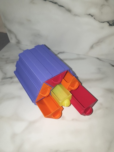 hexagonal modular sorteios to vir hex armazenamento 3d print model - Mito3D