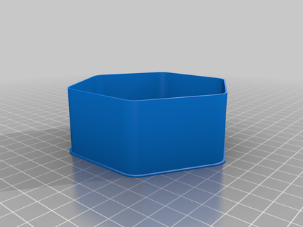 hexagonal nestable box v1 thing 3d print model - Mito3D