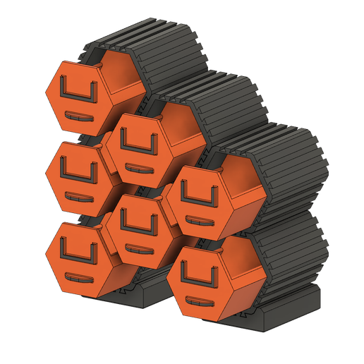 hexagonal organisateur 3D print model - Mito3D