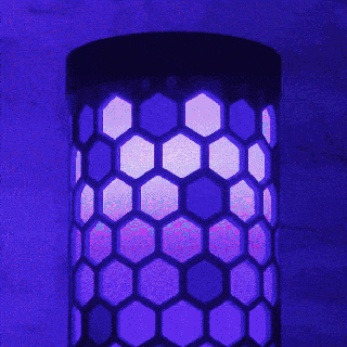 hexagonal pattern lamp e27 3d print model - Mito3D