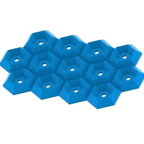 patrón hexagonal en el plato de jabón casa cuarto baño 3D print model - Mito3D