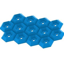 hexagonal pattern soap dish home bathroom 3d print model - Mito3D