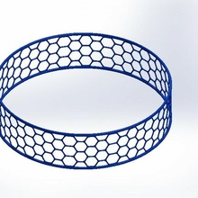 sechseckig gemustert Gurt Ring 3d print model - Mito3D