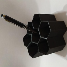 hexagonal pencil basket glass art 3d print model - Mito3D