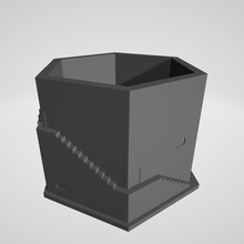 hexagonal planteur escaliers architecture pot 3d print model - Mito3D