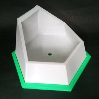 sechseckig Topf Maceta Hexagon Pflanze geometrisch Gartenarbeit Garten Dekoration Innenräume Design Natur 3d print model - Mito3D