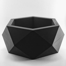 hexagonal pot model 06 home flowerpots concrete 3d print model - Mito3D