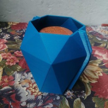 hexagonal pote molde a casa arte poli 3d print model - Mito3D
