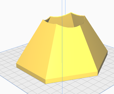hexagonal pirâmide flor Panela vaso casa decoração plantar pequeno Customizável escalável 3d print model - Mito3D