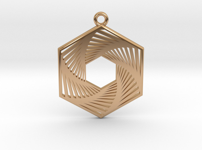altıgen özyineleme kolye takı yinelemeli fraktal 3D print model - Mito3D