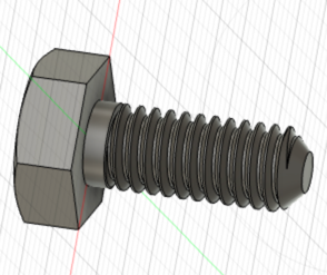 hexagonal screw m4 lg 10 mm 3d print model - Mito3D