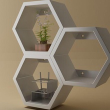 hexagonal étagère 3d print model - Mito3D