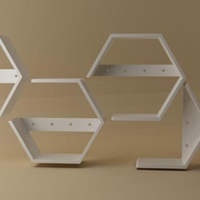 hexagonal étagère 20 3d print model - Mito3D