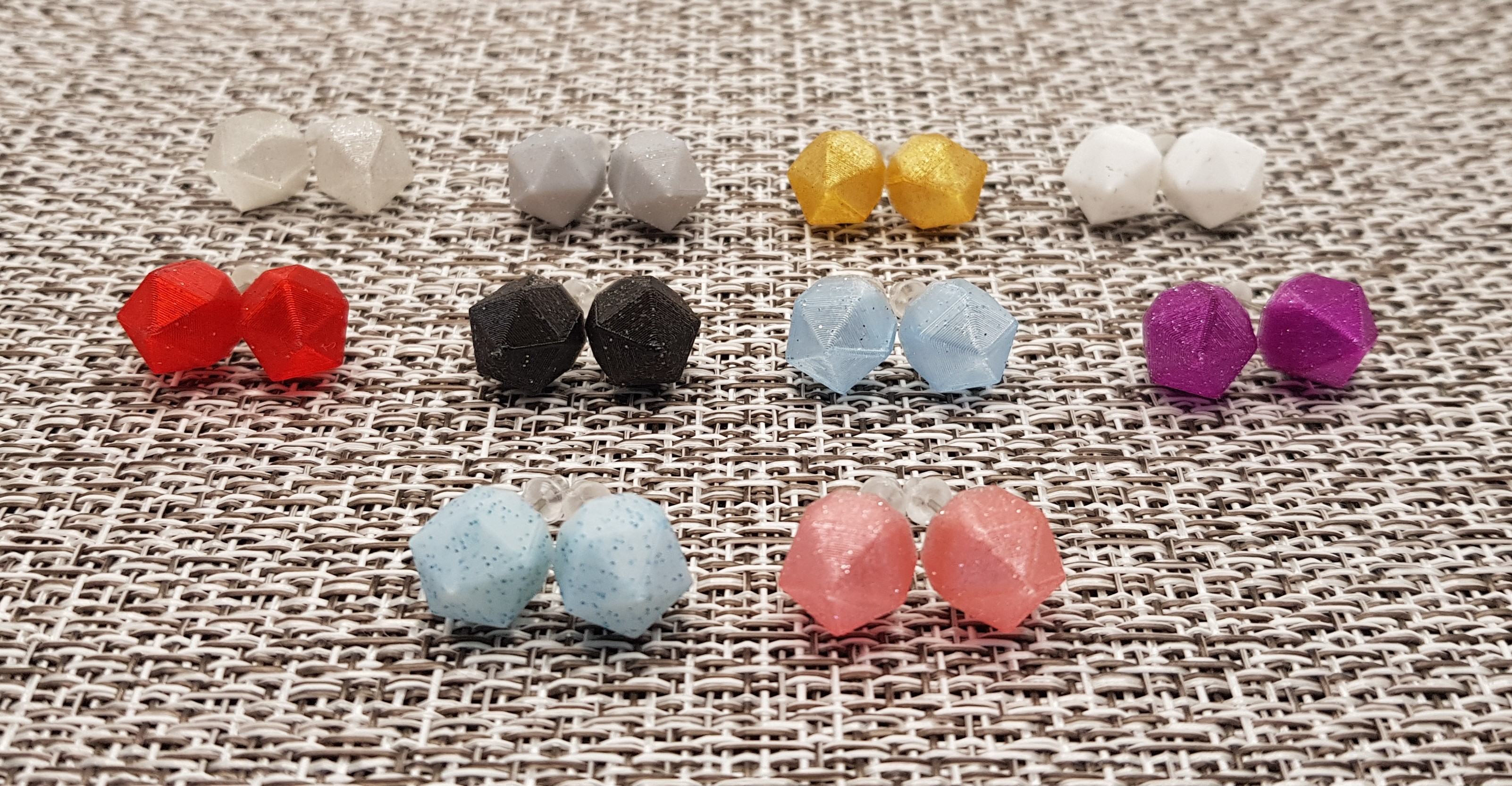 hexagonal stud earring hexagon earring jewelry gift fashion stud  3D print model - Mito3D